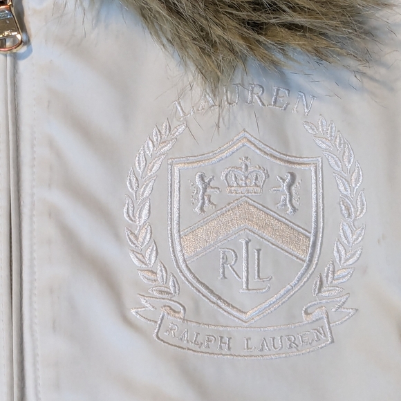 LAUREN Ralph Lauren Active Jacket Womens Medium Faux Fur Hooded Zip Pockets LRL - Picture 2 of 5